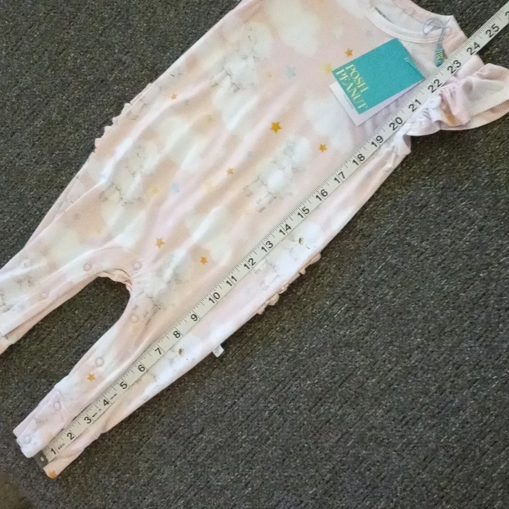 🆕️ 🐑Posh Peanut🐑 - Pink/White Sheep Ruffled Buttoned One-Piece Pajama